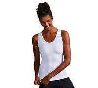 Tommie Copper Women's Lower Back Support Compression Tank Shirt for Pain Relief, White L