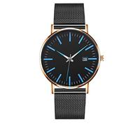 Tommiy Ga2110et-8a Men Business Fashion Gents Quartz Watch Mesh Belt Band (B, One Size)