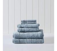 Tommy Bahama- Bath Towels, Absorbent & Fade Resistant Cotton Towel Set, Fashionable Bathroom Decor, Oeko-Tex Certified (Island Retreat Bay Blue, 6 Piece)