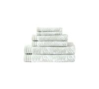 Tommy Bahama - Bath Towels, Soft & Absorbent Cotton Towels, Oeko-Tex Certified (Linear Palms Green, 6-Piece)