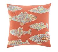 Tommy Bahama Batic Fish 20-inch Decorative Pillow, Antique Palm, Multi Orange