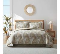 Tommy Bahama Comforter Set-100 Percent Cotton, Ultra-Soft Bedding with Matching Shams and Bedskirt, Machine Washable Easy Care, Brown, Queen