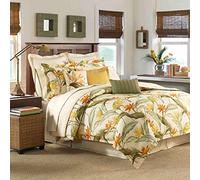Tommy Bahama Comforter Set-100 Percent, Ultra-Soft Bedding with Matching Shams and Bedskirt, Machine Washable Easy Care, 100% Cotton Sateen, Coconut, California King