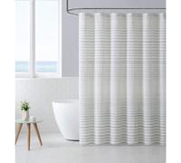 Tommy Bahama - Fabric Shower Curtain Stylish Striped Bathroom Decor Hook Holes Top (Tidal Stripe Beige 72"""" x 72"""")