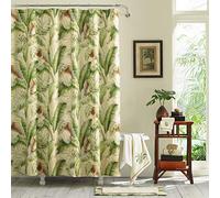 Tommy Bahama Shower Curtain, Cotton, Green, 72 x 84