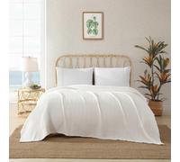 Tommy Bahama - King Blanket Ultra Soft Organic Woven Bedding Super Soft Bedding Set (Sandline White King)