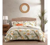 Tommy Bahama - King Comforter Set, Reversible Cotton Bedding with Matching Shams & Bonus Throw Pillows, All Season Home Decor (Birds of Paradise Off-White, King)