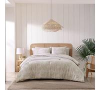 Tommy Bahama- King Duvet Cover Set, Reversible Cotton Bedding Set with Matching Shams, Tropical Home Décor (Costa Blanca Beige, King)