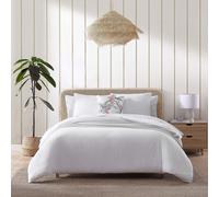 Tommy Bahama - King Duvet Cover Set Soft Bedding with Matching Shams Basketweave Textured Bedding Set (Wicker Solid White King)