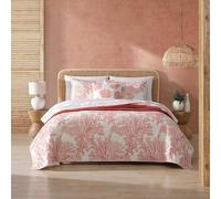 Tommy Bahama - King Quilt Set, Reversible Cotton Bedding with Matching Shams, Coral Reef Inspired Home Decor (Coral Garden, King)