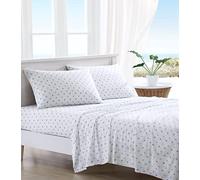 Tommy Bahama - King Sheets, Cotton Percale Bedding Set, Crisp & Cool, Stylish Home Decor (Starfish Treasure Blue, King)