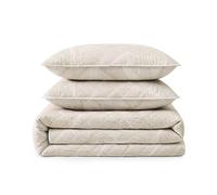 Tommy Bahama - King Size Quilt Set, Soft Cotton Bedding with Cotton Blend Fill for Lightweight Year Round Comfort, 3 Piece Coastal Bed Set with Matching Pillowcases (Pebble Palms Beige)