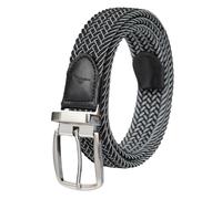 Tommy Bahama Men's Fully Adjustable Stretch Woven Fabric Web Belt - Casual Comfort for Work, Weekend & Vacations, Black, L/XL (38-42)
