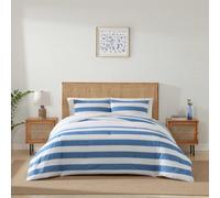 Tommy Bahama - Queen Comforter Set Breathable Bedding with Matching Shams Luxuriously Soft Striped Bedding Set Oeko-Tex Certified (Awning Blue Qu