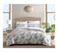 Tommy Bahama - Queen Comforter Set Reversible Cotton Bedding with Matching Shams Medium Weight Bedding Set for All Seasons (Waimea Bay Green Queen
