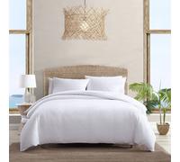 Tommy Bahama - Queen Comforter Set Soft Cotton Bedding Set with Matching Shams Medium Weight & Ideal for All Seasons (Basketweave White Queen)