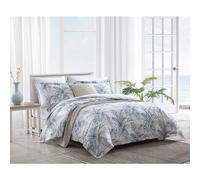 Tommy Bahama - Queen Duvet Cover Set Cotton Bedding with Matching Shams & Button Closure Super Soft Bedding Set (Bakers Bluff Blue Queen)