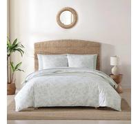 Tommy Bahama- Queen Duvet Cover Set, Reversible Cotton Bedding Set with Matching Shams, Coastal Home Décor (Pen and Ink Light Green, Queen)
