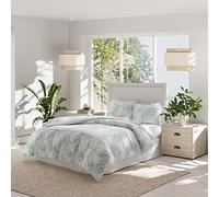Tommy Bahama- Queen Duvet Cover Set, Reversible Cotton Bedding Set with Matching Shams, Tropical Home Décor (Canyon Palms Green, Queen)