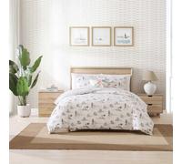 Tommy Bahama - Queen Duvet Cover Set Soft & Breathable Bedding with Matching Shams Tropical Bedding Set Oeko-Tex Certified (Beach Club Grey Queen