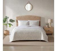 Tommy Bahama - Queen Quilt Set, Breathable Reversible Bedding with Matching Shams, Coastal Inspired Home Decor (Ocean Deep Beige, Queen)