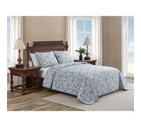 Tommy Bahama - Queen Quilt Set Reversible Cotton Bedding with Matching Sham Super Soft Bedding Set (Cape Verde Smoke Queen)