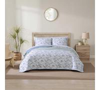 Tommy Bahama - Queen Quilt Set, Reversible Cotton Bedding with Matching Shams, Coastal Inspired Home Decor (Pen and Ink Palm Navy Blue, Queen)