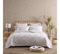 Tommy Bahama - Queen Quilt Set Reversible Cotton Bedding with Matching Shams Soft All Season Bedspread Coastal Home Decor (Palmday Beige Queen)