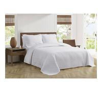 Tommy Bahama - Queen Quilt Set Soft Bedding with Matching Shams Comfy Bedspread Beach Bedding Set for All Seasons (Chevron White Queen)