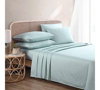 Tommy Bahama- Queen Sheet Set, 6-Piece Set, Luxurious Sateen Cotton-Rich Bedding Set with Bonus Pillowcases, Tropical Inspired Room Essentials (Solid Turquoise, Queen)
