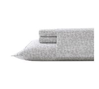 Tommy Bahama- Queen Sheet Set Cotton Percale Bedding Set Crisp & Cool Stylish Bedding Set (Koya Bay Grey Queen)