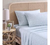Tommy Bahama - Queen Sheets, Cotton Percale Bedding Set, Crisp & Cool, Stylish Home Decor (Koya Bay Blue, Queen)