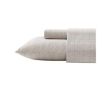 Tommy Bahama - Queen Sheets, Washed Percale Cotton Bedding Set, Soft & Breathable Bedroom Decor with Deep Pockets (Raffia Linen Beige, Queen)