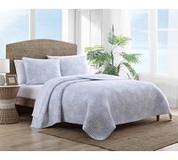 Tommy Bahama | Quilt Set-100, Ultra-Soft & Breathable, Reversible Bedding with Matching Shams, Cotton, Blue, Queen