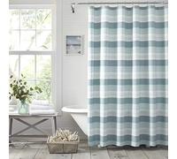 Tommy Bahama Shower Curtain, Cotton, Blue, 72 Inches x 72 Inches