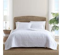 Tommy Bahama Soft and Breathable, Quilt Bedpsread Coverlet Seasons, Pre-Washed for Added Softness, White, King