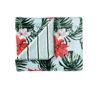 Tommy Bahama - Throw Blanket Ultra Soft Coco Flannel Bedding Island-Inspired Bedding Set Oeko-Tex Certified (Festive Palms Red 50"""" x 70"""")