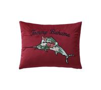 Tommy Bahama Throw Pillow Decorative Pillow with Zipper Enclosure, Super Soft and Cozy Home Decor, Holiday Marlin Red
