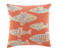 Tommy Bahama Throw Pillow Soft Cotton with Zipper Closure Tropical Design Ideal for Bed or Couch 1 Count (Pack of 1) Multi Orange