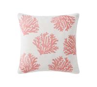 Tommy Bahama Throw Pillow Soft Cotton with Zipper Closure Tropical Design Ideal for Bed or Couch 20"""" x 20"""" Coral Island Orange