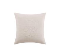 Tommy Bahama Throw Pillow Soft Cotton with Zipper Closure Tropical Design Ideal for Bed or Couch 20"""" x 20"""" Island Estate Quilted Beige