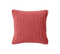 Tommy Bahama Throw Pillow Soft Cotton with Zipper Closure Tropical Design Ideal for Bed or Couch 20"""" x 20"""" Chain Basket Coral