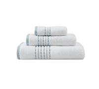 Tommy Bahama - Towel Set, Highly Absorbent Premium Cotton Towels with Embroidered Hem Details, Tropical Inspired Design, Oeko-Tex Certified (Cliff Side Blue, 3-Piece)