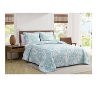 Tommy Bahama - Twin Quilt Set Reversible Cotton Bedding with Matching Sham Super Soft Bedding Set (Laguna Beach Aqua Twin)