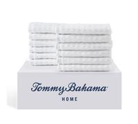 Tommy Bahama- Washcloth Set Highly Absorbent Cotton Bathroom Decor Low Linting & Fade Resistant Oeko-Tex Certified (Northern Pacific White 12 Piec