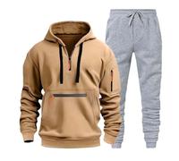 Tommy Herren Designer Tracksuits - Men's Grey Fleece Jacket & Slim Fit Joggers