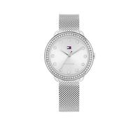 Tommy Hilfiger Three Hand Quartz Movement Watch for Women with Silver Stainless Steel Mesh Bracelet - 1782698