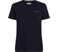 Tommy Hilfiger 1985 Reg Mini Corp Logo Short Sleeve T-shirt Black L Women