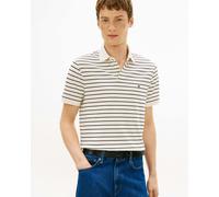 Tommy Hilfiger 1985 Regular Fit Mens Polo - Ivory Petal/Black - Ivory Petal/Black - M