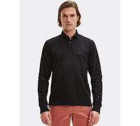 Tommy Hilfiger 1985 Regular Long Sleeve Mens Polo Shirt - Black Cotton - Size Medium